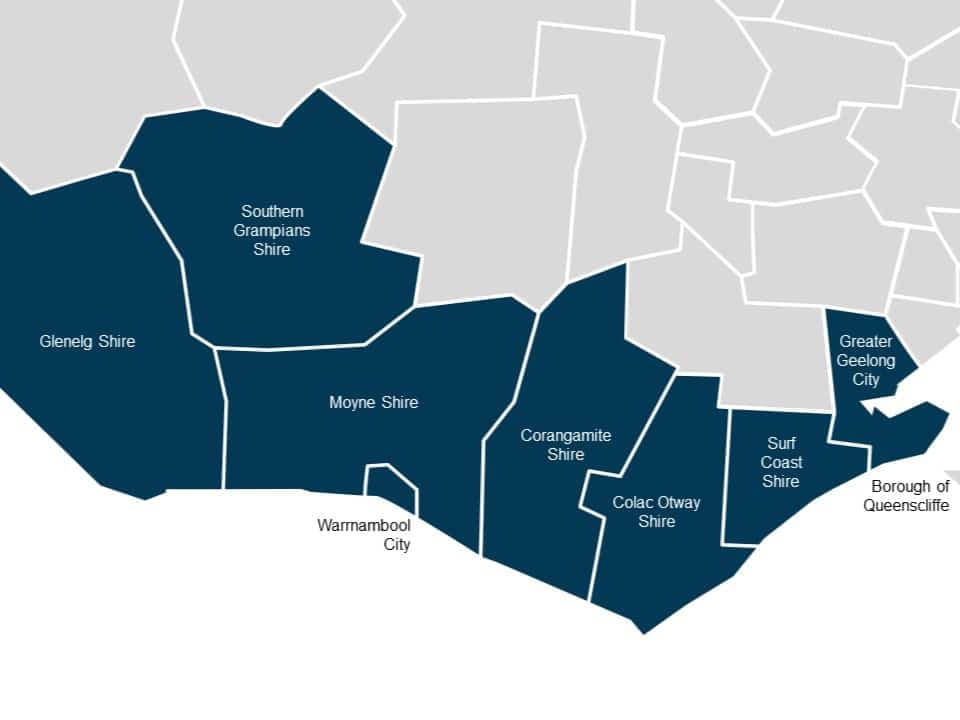 Map of the BSWRICS region